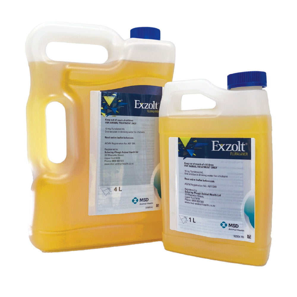 Exzolt exholt Fluralaner red mite treatment